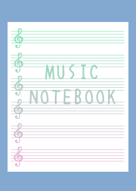 GRADIENT MUSIC NOTEBOOK-DUSTY BLUE