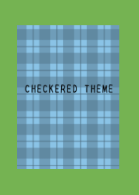 DUSTY BLUE CHECKERED THEMEj-GREEN-YELLOW