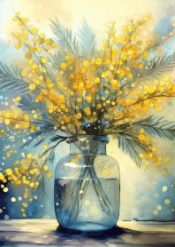 Mimosa in a vase!
