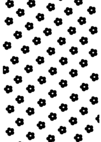 モノトーンフラワー(白黒)