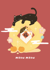 貓貓宇宙的咬錢開運招財貓(紅色招好運)