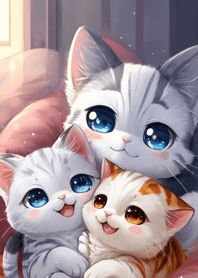 Q version cute cat 61C1aC