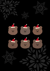 Christmas hat teddy bear(black)