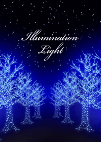 イルミネーションライト.綺麗な夜の道