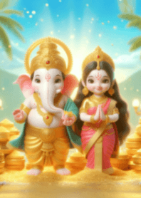 Lakshmi and Ganesha for Good Life V.30