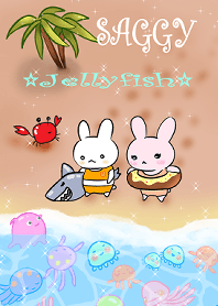 Rabbit "Saggy" and jellyfish