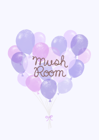 水彩バルーン(パープル） mush