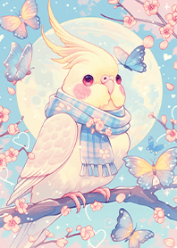 ⭐️彩蝶桜満月玄鳳オウム❤️