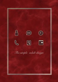 シンプル大人デザイン -crimson red-