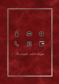 The simple adult design -crimson red-