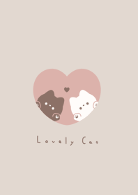 ねことハート /ブラウンレッド
