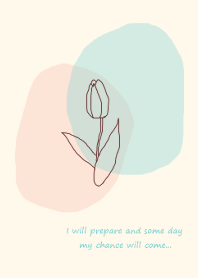 vintage flower /ivory green