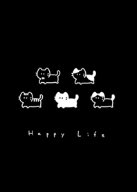 貓 | black white