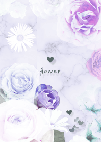 Marble and flower Purple104_2