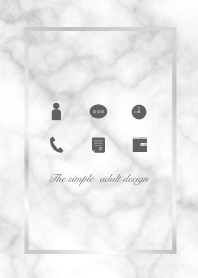 The simple adult design -marble noir-