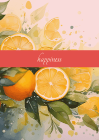 Watercolor lemons red