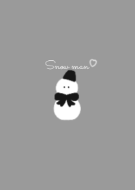 Snowman in Monochrome Black