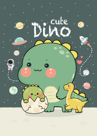 Dino Cute : Mid Night Green