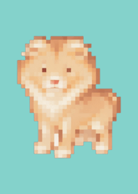 Lion Pixel Art Theme  Green 07