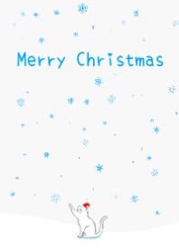 メリークリスマス、白猫、白スタイル