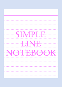SIMPLE PINK LINE NOTEBOOKj-BLUE GRAY