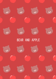 BEAR AND APPLE Theme/RED/BEIGE