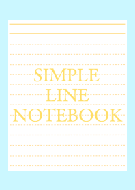 SIMPLE YELLOW LINE NOTEBOOK/LIGHT BLUE