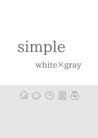 simple white and gray theme.