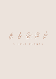 SIMPLE PLANTS -BEIGE-