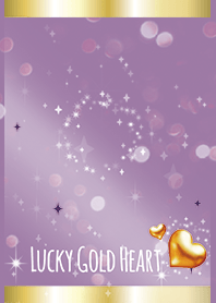 Purple / Money luck rises! Gold Heart