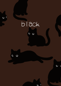 Round Black Cat3 on brown