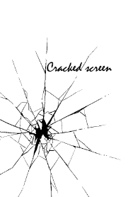 Cracked screen white