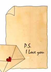 love letter of sepia color