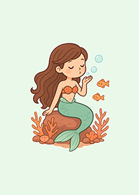 Mermaid and cute fish 1 (Pp)