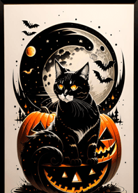 浮世絵万聖節猫 5BC51e