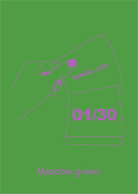 Birthday color January 30 simple