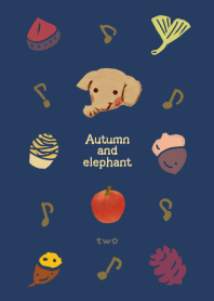 Autumn fruit and elephant design02