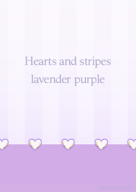 Hearts and stripes lavender purple