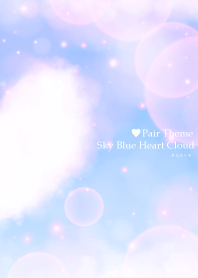Pair Theme Sky Blue Heart Cloud-MEKYM 9
