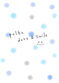 Watercolor polka dots & smile