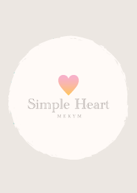 Simple Heart Gradation Pink&Yellow