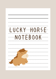 LUCKY HORSE NOTEBOOK-BEIGEj