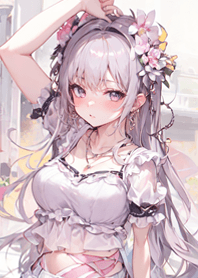 充滿活力的美麗女孩