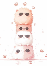 Cute fat cat round body_30