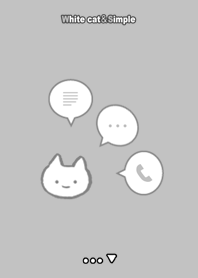 White cat & Simple type B monochrome