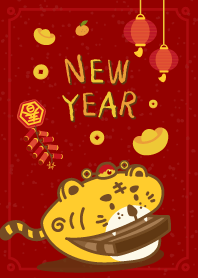 新年刈包君＿黃金虎咬豬