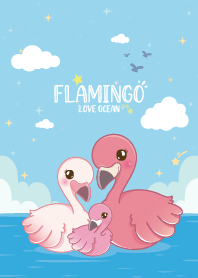Flamingo On The Sea Sweet