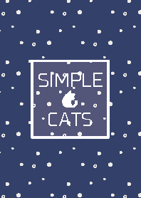 SIMPLE CATS --navy blue--