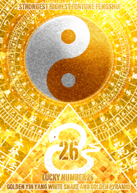 White snake and golden lucky number 26