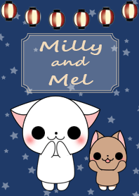 The white cat Milly and Mel!4(MATSURI)